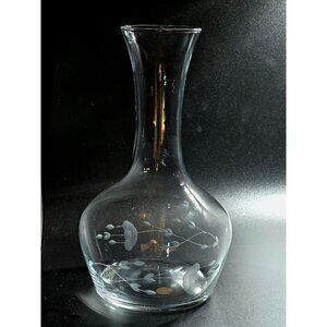 Princess House Crystal Heritage Wine Decanter Carafe 9" vintage 1980s